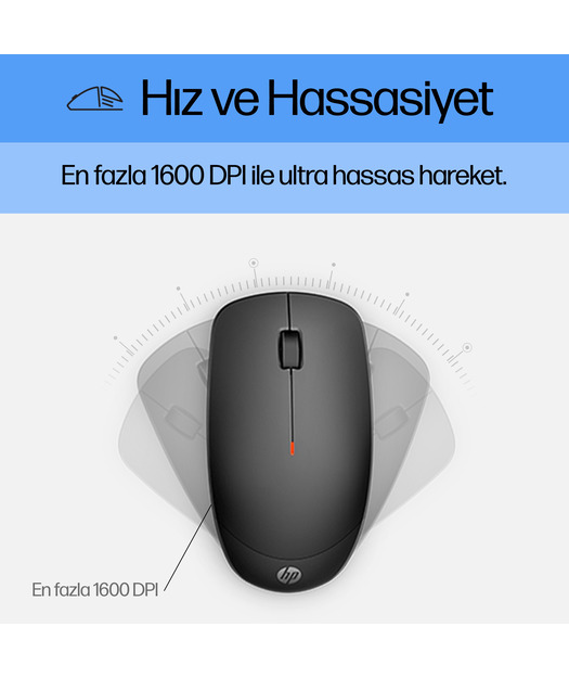 HP 18H24AA Kablosuz Klavye-Mouse Set 230 - Siyah