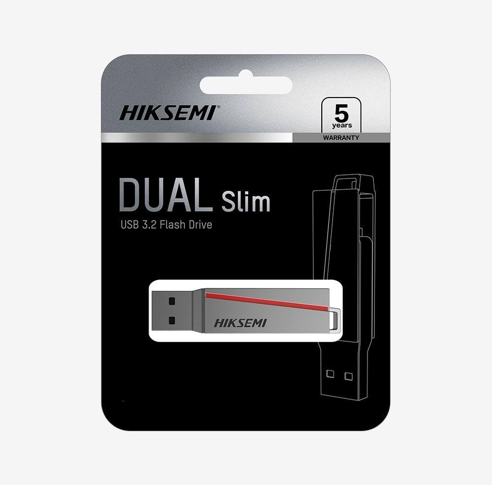 Hiksemi E307C USB 3.2 Dual 64 GB Taşınabilir Bellek - Gri