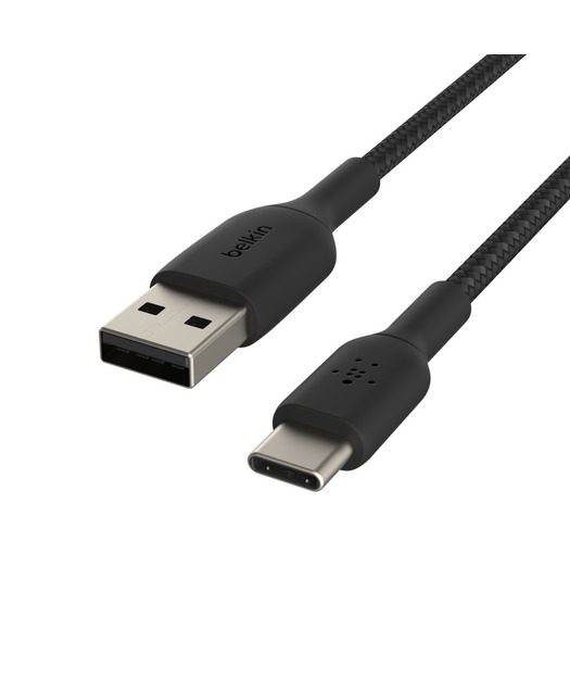 Belkin CAB002 15W Type-C Örgülü Data & Hızlı Şarj Kablo 1m Siyah