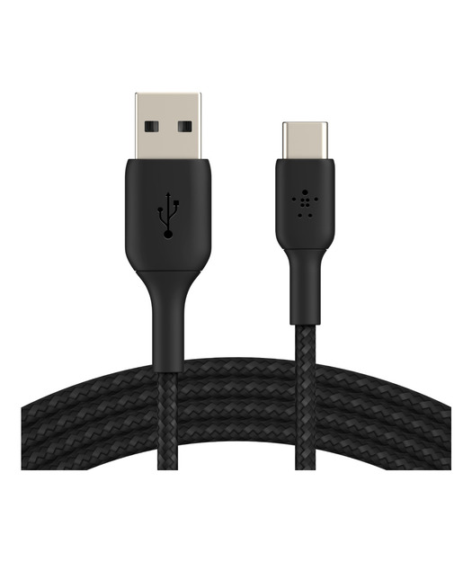 Belkin CAB002 15W Type-C Örgülü Data & Hızlı Şarj Kablo 1m Siyah