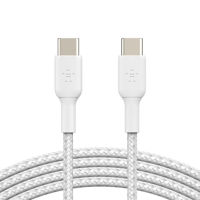 Belkin CAB004 60W Örgülü  USB-C'den USB-C'ye 1m Kablo -Beyaz