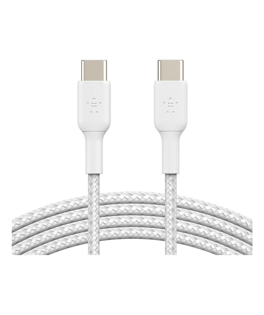 Belkin CAB004 60W Örgülü  USB-C'den USB-C'ye 1m Kablo -Beyaz