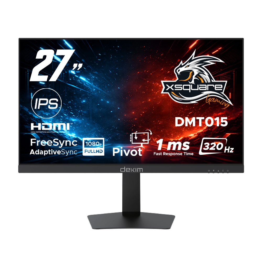 Dexim DMT015 27" 320Hz 1ms 2K QHD HDMI DP HDR  Low Blue Light FreeSync Fast IPS Pivot Gaming Monitör