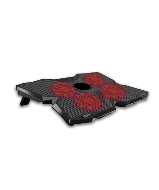 Dexim 4 Fan Ledli Notebook Soğutucu Stand (18" ve altı notebook uyumlu) - Kırmızı