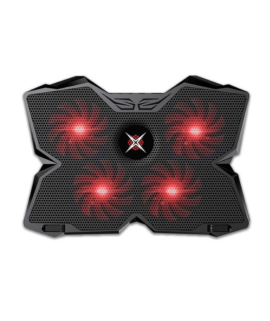 Dexim 4 Fan Ledli Notebook Soğutucu Stand (18" ve altı notebook uyumlu) - Kırmızı