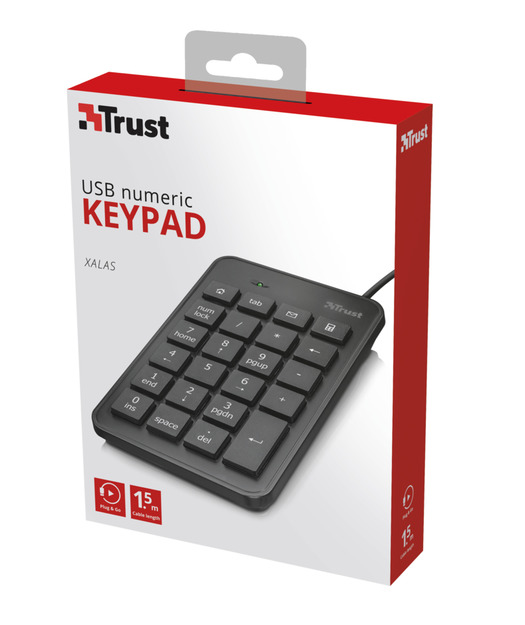 Trust 22221 Xalas USB Num Pad Keyboard