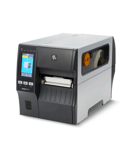 TT Printer ZT411; 4", 203 dpi, Euro and UK cord, Serial, USB, 10/100 Ethernet, Bluetooth 4.1/MFi, USB Host, EZPL