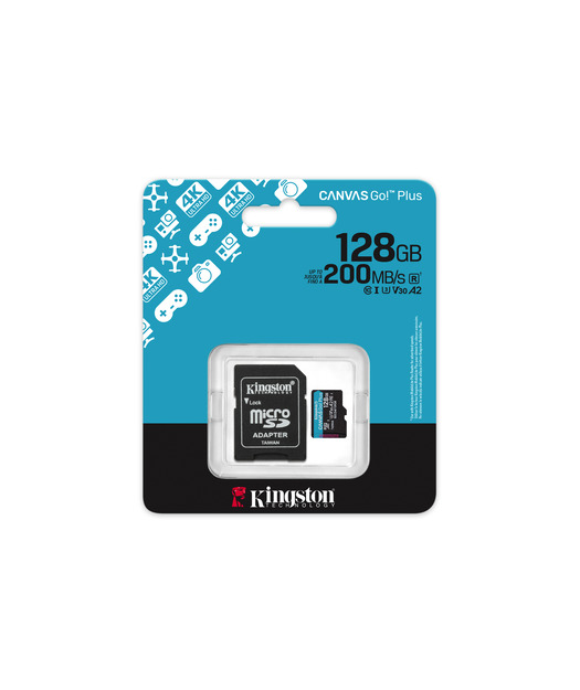 Kingston 128GB Canvas Go Plus microSD Gen4