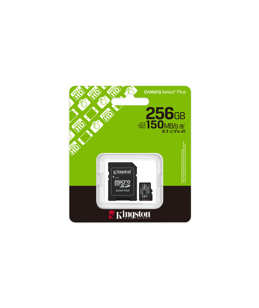 256GB microSDXC Canvas Select Plus Gen3 150MB/s A1 Card + Adapter