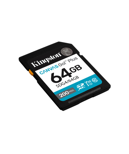 Kingston 64GB SDXC Canvas Go Plus Gen4 200MB/s C10 UHS-I U3 V30