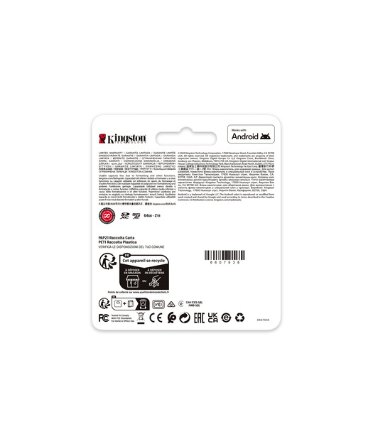 Kingston 64GB SDXC Canvas Go Plus Gen4 200MB/s C10 UHS-I U3 V30